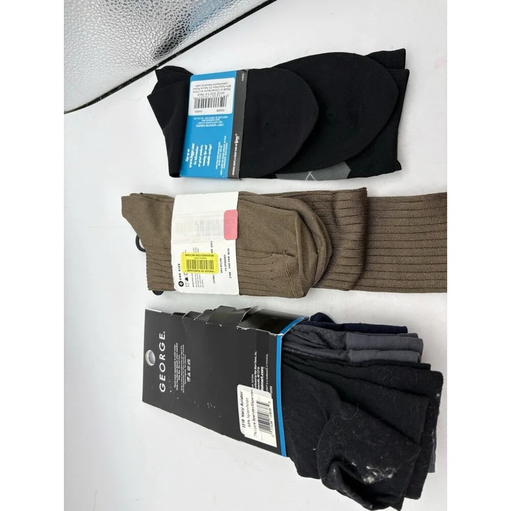 Women’s Socks Lot Of 8 Pairs George HUE L’eggs Trouser Knee High NWT